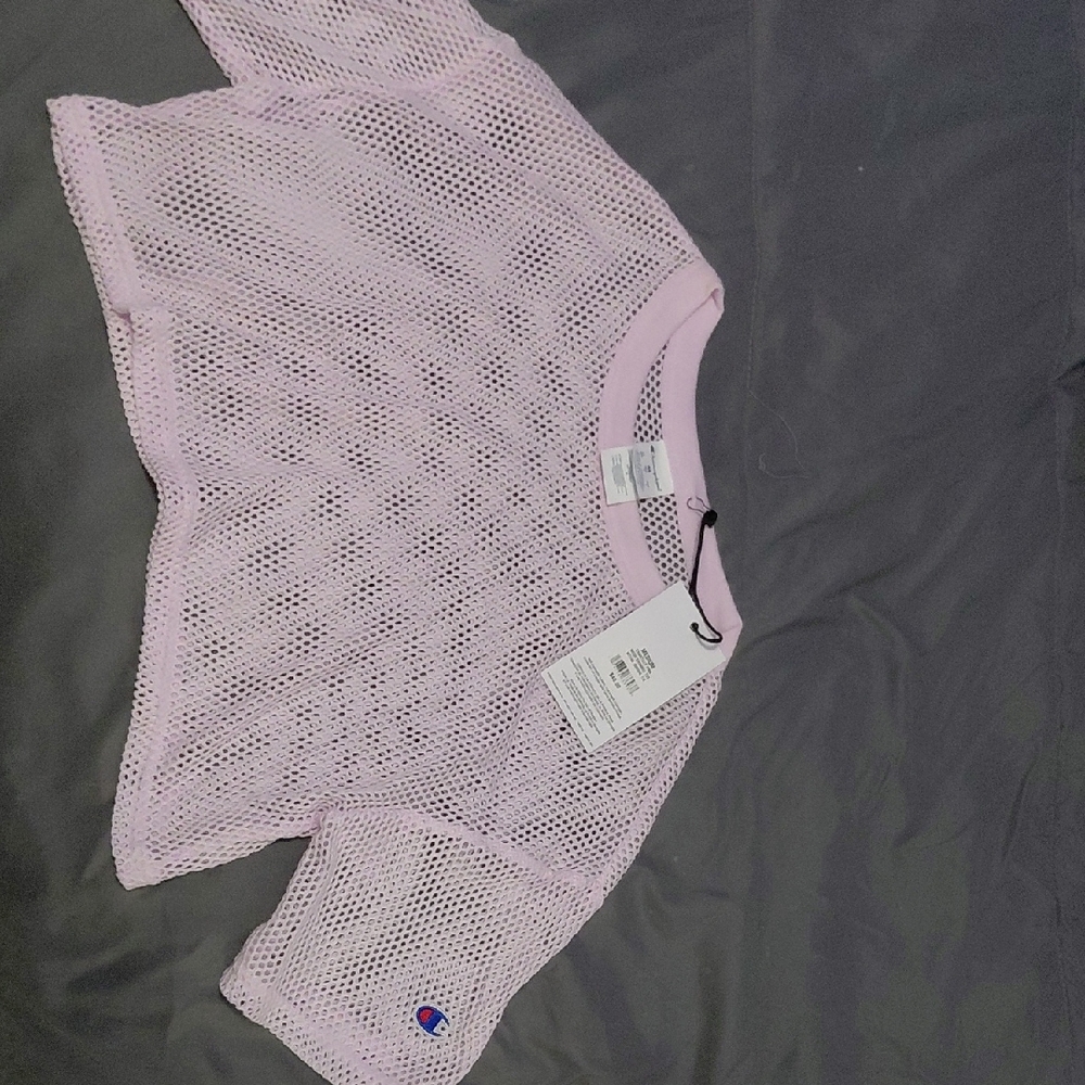 Champion Light Pink Mesh Top
